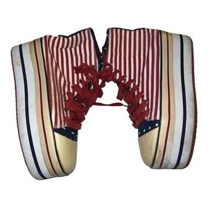 Tru Stars and Stripes Platform Sneakers Size 8.5